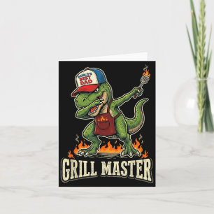 Lustiger Dinosaurier BBQ-Grill-Vater Vatertag Somm Karte