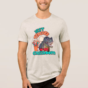 Lustiger Dinosaurier Bester Lehrer im Klassenzimme Tri-Blend Shirt