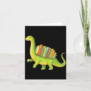 Lustiger Dinosaurier-Buchliebhaber Bücherwurm lies Karte