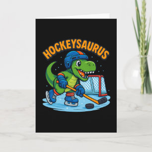 Lustiger Dinosaurier-Eishockey für Kinder Hockeysa Karte