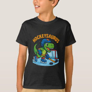 Lustiger Dinosaurier-Eishockey für Kinder Hockeysa T-Shirt