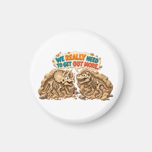 Lustiger Dinosaurier-Fossil-Humor Magnet