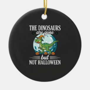 Lustiger Dinosaurier Halloween Hexe Grafik Keramik Ornament