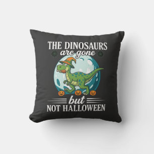 Lustiger Dinosaurier Halloween Hexe Grafik Kissen