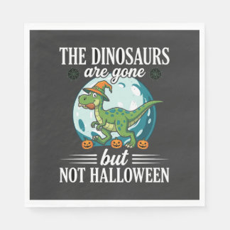 Lustiger Dinosaurier Halloween Hexe Grafik Serviette