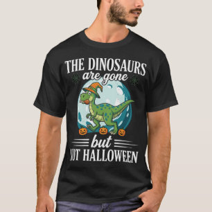 Lustiger Dinosaurier Halloween Hexe Grafik T-Shirt