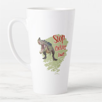 Lustiger Dinosaurier Hör auf zu klicken Milchtasse