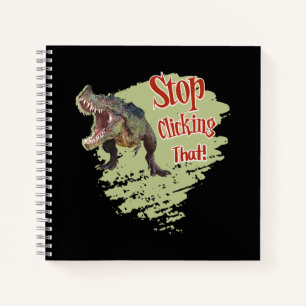 Lustiger Dinosaurier Hör auf zu klicken Notizbuch