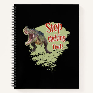 Lustiger Dinosaurier Hör auf zu klicken Notizbuch