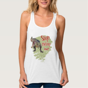 Lustiger Dinosaurier Hör auf zu klicken Tank Top
