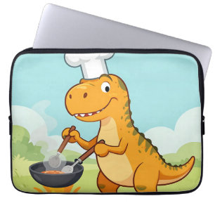 Lustiger Dinosaurier-Koch Laptopschutzhülle