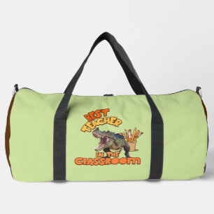 Lustiger Dinosaurier-Kunstlehrer Kreativer Klassen Duffle Bag