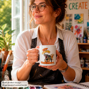 Lustiger Dinosaurier-Kunstlehrer Kreativer Klassen Kaffeetasse