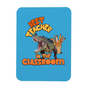 Lustiger Dinosaurier Kunstlehrer Kreativer Klassen Magnet