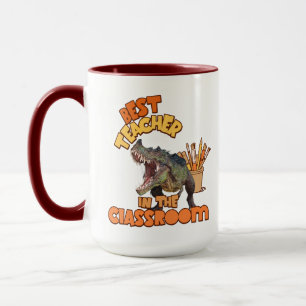 Lustiger Dinosaurier Kunstlehrer Kreativer Klassen Tasse