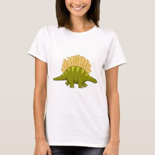 Lustiger Dinosaurier mit Pommes frites T-Shirt