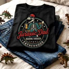 Lustiger Dinosaurier Papa Vatertag T-Shirt