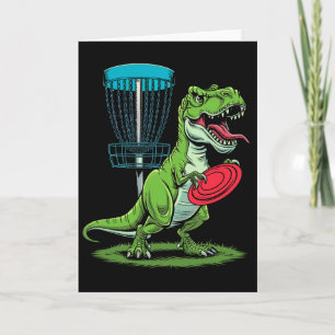 Lustiger Dinosaurier T-Rex Disc-Golf-Spieler Sket  Karte