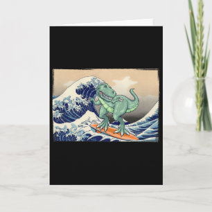 Lustiger Dinosaurier, T Rex Surfen, Dinosaurier Ku Karte