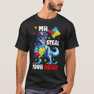 Lustiger Dinosaurier T Rex unterstützt Autismus-Be T-Shirt