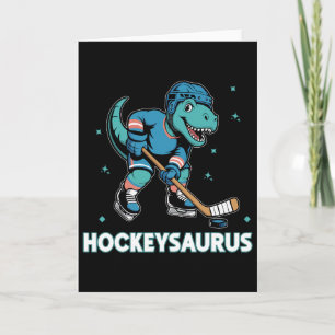 Lustiger Dinosaurier Trex Hockey Kinder Hocke Karte