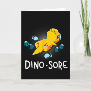 Lustiger Dinosaurier-Workout-Fitnessstudio Krafttr Karte