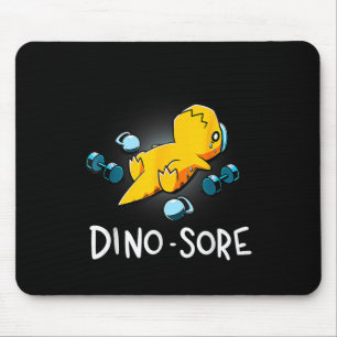 Lustiger Dinosaurier-Workout-Fitnessstudio Krafttr Mousepad