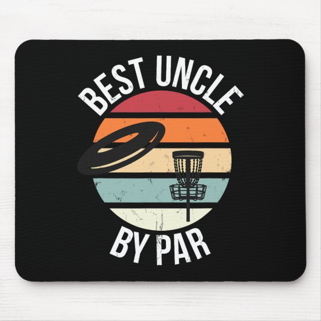 Lustiger Disc Golf Bester Onkel By Par Frisbee Dad Mousepad (Vorne)