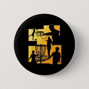 Lustiger Disc-Golf-Spieler Cool Flying Disk Sports Button