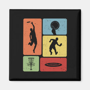 Lustiger Disc-Golf-Spieler Cool Flying Disk Sports Magnet