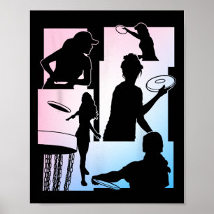 Lustiger Disc-Golf-Spieler Cool Flying Disk Sports Poster