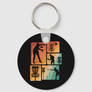 Lustiger Disc-Golf-Spieler Cool Flying Disk Sports Schlüsselanhänger