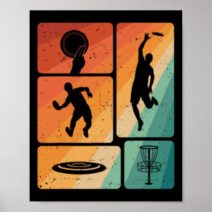Lustiger Disc-Golf-Spieler Cooler Flying Disk Spor Poster