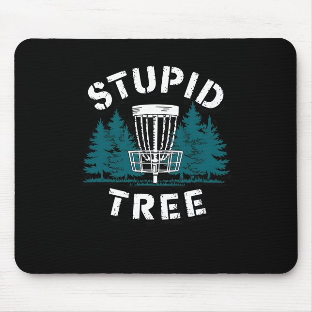 Lustiger Disc-Golf-Spieler Dummer Baum Disc Golf _ Mousepad (Vorne)