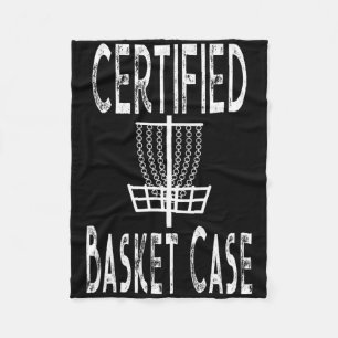 Lustiger Disc-Golf-Spieler Zertifizierter Basket F Fleecedecke