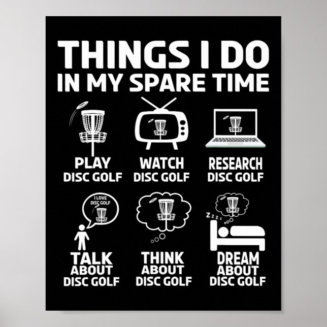 Lustiger Disc-Golf-Witz mit Disc Golf Tr Poster (Vorne)