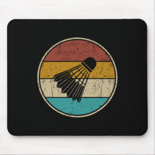 Lustiger Dminton-Shuttle Vintage Retro für Männer Mousepad