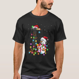 Lustiger Dobermann-Hund Weihnachten Tee Schneemann