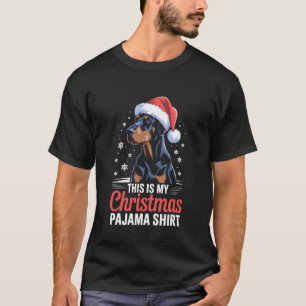 Lustiger Dobermann Weihnachts-Pyjama Hund Xmas für T-Shirt