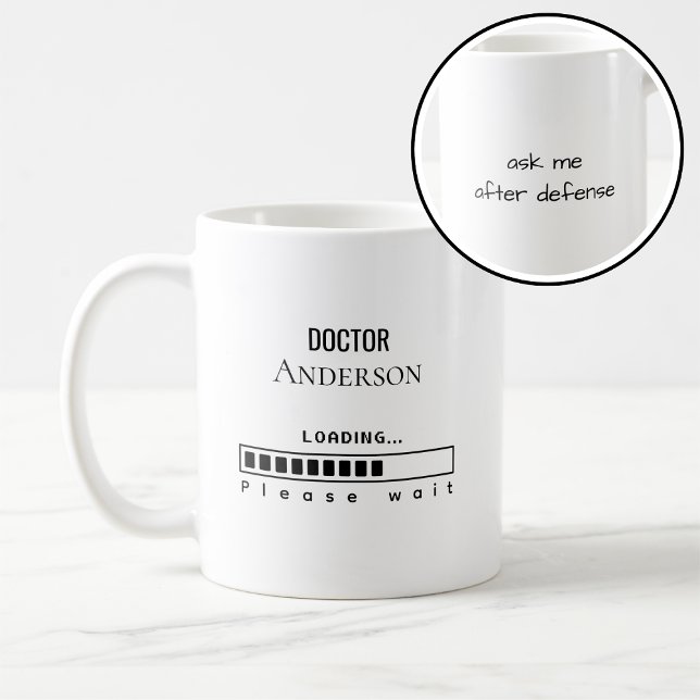 Lustiger Doktortitel-Abschluss Doktor Name wird ge Kaffeetasse (Von Creator hochgeladen)