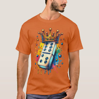 Lustiger Domino-König-Brettspiel-Domino-Liebhaber T-Shirt