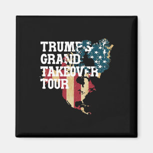 Lustiger Donald Trump Amerikanische Flagge Kanada  Magnet