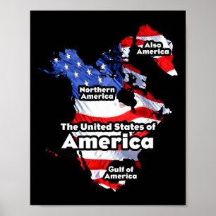 Lustiger Donald Trump Amerikanische Flagge Kanada Poster