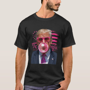 Lustiger Donald Trump Bubble Gum Rosa 4. Juli Amer T-Shirt
