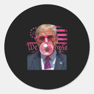 Lustiger Donald Trump Kaugummi Pink 4. Juli Ame Runder Aufkleber