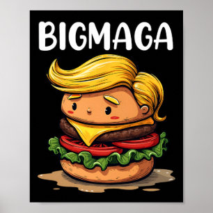 Lustiger Donald Trump macht French Fries Hamburger Poster
