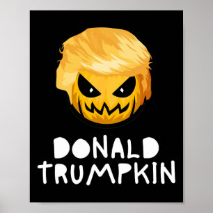 Lustiger Donald Trumpkin Halloween Trump Kostüm Poster