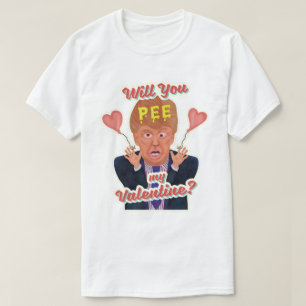 Lustiger Donald- TrumpValentinstag-Pipi-Band-Witz T-Shirt
