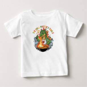 Lustiger Drache Grillmeister BBQ & Grilling Cartoo Baby T-shirt