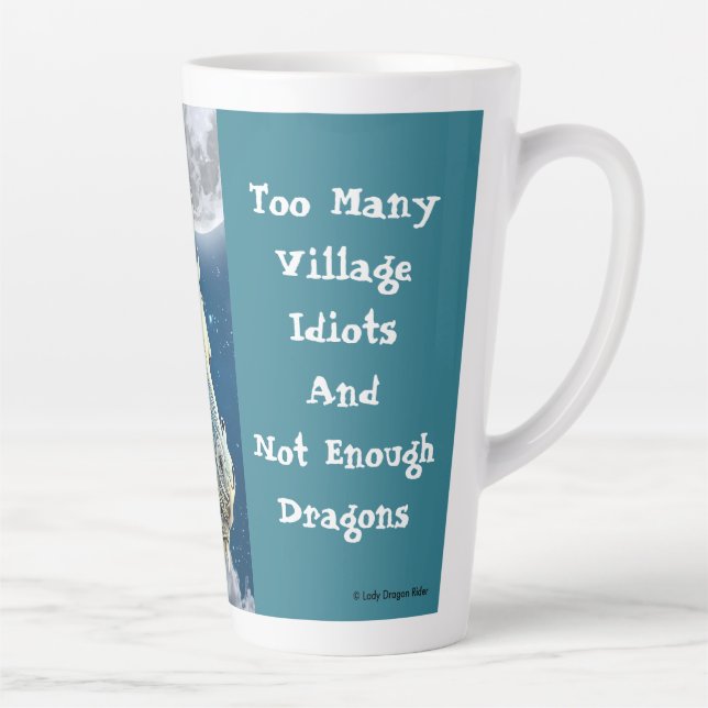 Lustiger Drachen hoher Becher Milchtasse (Rechts)